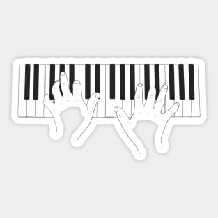Piano Hands Sticker